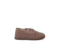 Derbies suède lacets garçon semelle fine taupe 28