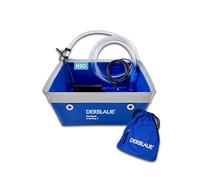 DERBLAUE® Kit sans batterie - Récupération et pompage de liquides | Comprend un bac de rétention flexible et un système de pompage performant avec bloc d’alimentation pour la pompe.