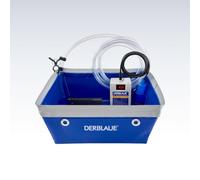 DERBLAUE® Systèmes de récupération de liquides hautement flexibles - Kit avec batterie - pour tous les travaux avec des liquides dans les domaines du bâtiment, de l’atelier et du service, pour H2O