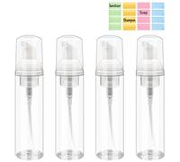 Derbway Bouteilles de Pompe Moussantes de 80ml, Distributeur de Savon en Mousse en Plastique pour Les Désinfectant pour Les Mains (4pcs)