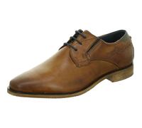 Bugatti Homme Chaussure basse Derby durable au look usé en cuir – Cognac 46 EU