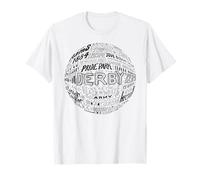 Derby County Ballon de football typographie noire T-Shirt