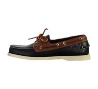 Sebago Chaussures bateau Portland Waxy Lea en cuir Noir 44