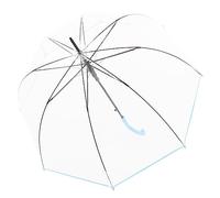 derby Doppler Hit Long Parapluie long AC Transparent - Automatique - Stable et résistant au vent - Forme cloche, bleu, M