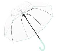 derby Doppler Hit Long Parapluie long AC Transparent - Automatique - Stable et résistant au vent - Forme cloche, menthe, M