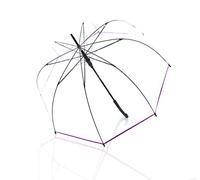 derby Doppler Hit long parapluie - transparent, automatique, stable et coupe-vent - forme de cloche - Violet