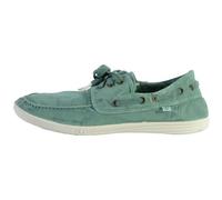 Natural World – Baskets homme 303E – Chaussures bateau coton biologique – 100% éco-responsable – Vert