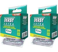 Derby Extra Mini - 200 lames de rasoir de sûreté à double tranchant (2 boîtes de 100)
