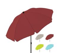 derby Parasol ⌀ 196 cm I rond pour la plage, le balcon et la terrasse I réglable en hauteur I Avec protection UV I stable pliable