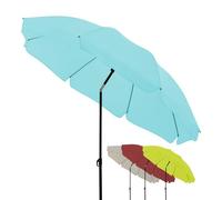 derby Parasol ⌀ 196 cm I rond pour la plage, le balcon et la terrasse I réglable en hauteur I Avec protection UV I stable pliable