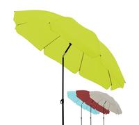 derby Parasol ⌀ 196 cm I rond pour la plage, le balcon et la terrasse I réglable en hauteur I Avec protection UV I stable pliable