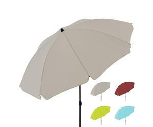 derby Parasol 200 cm I rond pour la plage, le balcon et la terrasse I réglable en hauteur I Avec protection UV I stable pliable