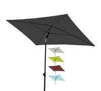 derby Parasol de balcon 180x120cm en couleur anthracite I Parasol rectangulaire pour balcon & terrasse I avec coulisse pour ouvrir I Réglable en hauteur I basculant