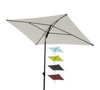 derby Parasol de balcon 180x120cm en couleur naturelle I Parasol rectangulaire pour balcon & terrasse I avec coulisse pour ouvrir I Réglable en hauteur I basculant