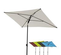 derby Parasol de balcon 180x120cm en couleur naturelle I Parasol rectangulaire pour balcon & terrasse I avec coulisse pour ouvrir I Réglable en hauteur I basculant