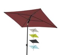 derby Parasol de balcon & terrasse 180x120cm en couleur bordeaux I rectangulaire I avec coulisse pour ouvrir I Réglable en hauteur I basculant