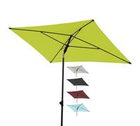 derby Parasol de balcon & terrasse 180x120cm en couleur vert pomme I rectangulaire I avec coulisse pour ouvrir I Réglable en hauteur I basculant