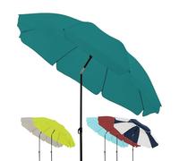 Derby - Parasol rond - Idéal pour balcon, terrasse ou plage - Hauteur réglable - Inclinaison flexible - Largeur : 180 cm - Diamètre : 160 cm