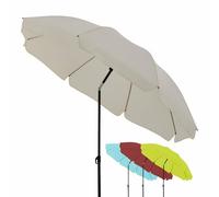 Derby - Parasol rond - Idéal pour balcon, terrasse ou plage - Hauteur réglable - Inclinaison flexible - Largeur : 180 cm - Diamètre : 160 cm