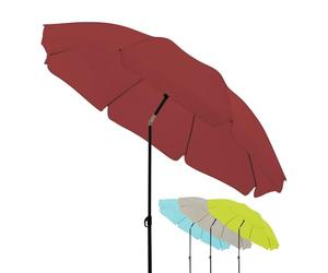 Derby - Parasol rond - Idéal pour balcon, terrasse ou plage - Hauteur réglable - Inclinaison flexible - Largeur : 180 cm - Diamètre : 160 cm