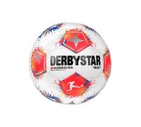 DERBYSTAR Balle 'Bundesliga Brillant Replica S-Light V25' bleu / gris / rouge / blanc, Taille 4