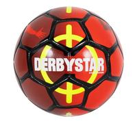 Derbystar Ballon de football - Loisirs - Léger - Design cool - PVC souple - Cousu à la machine - Rood, Neon Geel - Maat 5