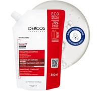 , Dercos Technique, Shampooing Stimulant Anti-Chutes Energy+, Enrichi En Aminexil, Cheveux Cassants, Éco-Recharge, 500 Ml[Z1421]