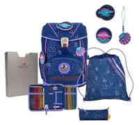 DerDieDas Ergoflex Deep Ocean 2023 Sac à Dos d'écolier 5 pièces, Bleu, ErgoFlex Set