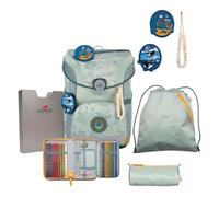 DerDieDas ErgoFlex Easy Exklusiv Neon Ensemble Cartable 5 pièces Gris Planet, Grey Planet, ErgoFlex Easy Eco Set