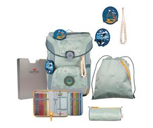 DerDieDas ErgoFlex Easy Exklusiv Neon Ensemble Cartable 5 pièces Gris Planet, Grey Planet, ErgoFlex Easy Eco Set