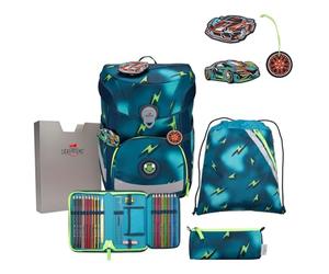 DerDieDas ErgoFlex Easy Magic Light Lot de 5 Sacs à Dos d'écolier, Bleu, ErgoFlex Easy Set