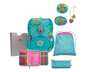 DerDieDas ErgoFlex Superflash Paradise Ensemble Cartable 5 pièces, Turquoise., ErgoFlex Superflash Set