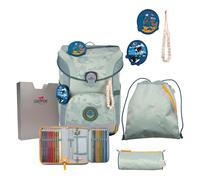 Sac d'école - DerDieDas - ErgoFlex Easy - Menthe gris bleu - 5 pièces - Ergonomique et durable