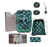 DerDieDas Sac d'école ErgoFlex Easy Superflash Set 6 pièces Super Truck Vert