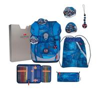 DerDieDas sac d'école ErgoFlex Tiny Set 6 pièces Turbo Speed bleu