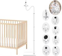 Derebir support camera bebe Support pour babyphone flexible universel support universel pour bébé Support de moniteur Compatible avec HelloBaby/Momcozy/BOIFUN/Blemil/GHB/Nanit bébé caméra(68,8 ")
