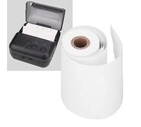 Derefine Mini Imprimante de Reçus D'autocollants, Papier D'impression Thermique de Poche Portable, Papier Thermique Adhésif 80x40mm 11m