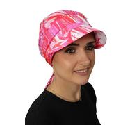 Deresina Headwear Écharpe à visière - Chapeau chimio - Pour l'été - Protection solaire - En coton - Pour perte de cheveux - Doux et léger - Antidérapant - Pliable, fuchsia, taille unique