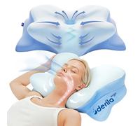 Derila Ergo Oreiller Mémoire de Forme Cervical - Oreiller Papillon Rafraîchissant pour Dormeurs Côté, Dos et Ventre