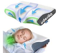 Derila Kingsize Oreiller Mémoire de Forme Cervical l'oreiller (Pack de 1) Coussin Mémoire de Forme pour Dormeurs Latéraux, Dorsaux et sur Le Ventre