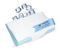 Derila Taie d'Oreiller Rafraîchissante Mémoire de Forme King Size | Conçue pour l'oreiller Derila King Size. Oreiller non inclus. Lavable en machine, blanc.