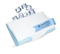 Derila Taie d'oreiller Rafraîchissante Mémoire de Forme Queen Size | Conçue pour l'oreiller Derila Queen Size, Oreiller non inclus, Lavable en machine, blanc