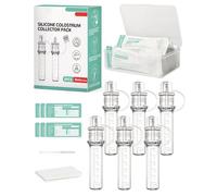 derimkcoa 6ml/6pcs Collecteur de colostrum Collecteur de lait maternel réutilisable avec étui de rangement et lingette en coton, récipient portable de colostrum sans BPA