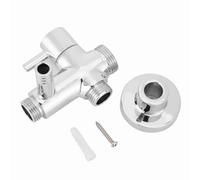 Dérivateur de Douche Mural Cuivre Rond G1 / 2", Accessoires Inclus, Résistant à la Chaleur - Installation Facile, Surface Électroplaquée Antirouille, Parfait pour Salle de Bain