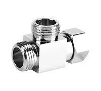 Dérivateur Troisième Voie en Laiton Chromé G1 / 2" Adaptateur en T pour Bras de Douche - Durable, Résistant à la Rouille, Installation Facile