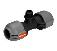 Dérivation en T d'arrosage enterré 25 mm filetage 1/2"" mâle