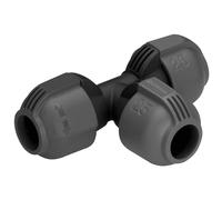 Dérivation en T de Gardena : raccord de tuyau pour dérivation du tuyau de pose, 25 mm, compatible avec les tuyaux de pose 25 mm de Gardena, montage sans outils (2771-20)