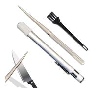 DERJDISF Aiguiseur Couteaux - 3 pièces Aiguiseur Couteaux, Pierre à Aiguiser Diamant Polyvalente de Type Stylo, Bâton d'affûtage de Couteaux Portable avec Brosse pour Cuisine et Maison