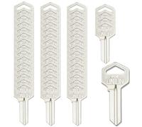 DERJDISF Clé Vierge de 27 mm avec 2 Fentes, en Laiton, Outil de Remplacement Non coupé, Paquet de 50 pièces