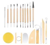 DERJDISF Kit de Poterie pour Adulte - Argile Autodurcissante, Outil de Sculpture en Argile pour Poterie, 19 Pièces pour les Sculpteurs et Artistes Professionnels et Amateur